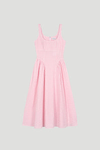 Abril | Vestido de corte A en rosa bebé