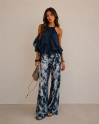 Élise | Conjunto elegante y ligero con top fluido y pantalones anchos