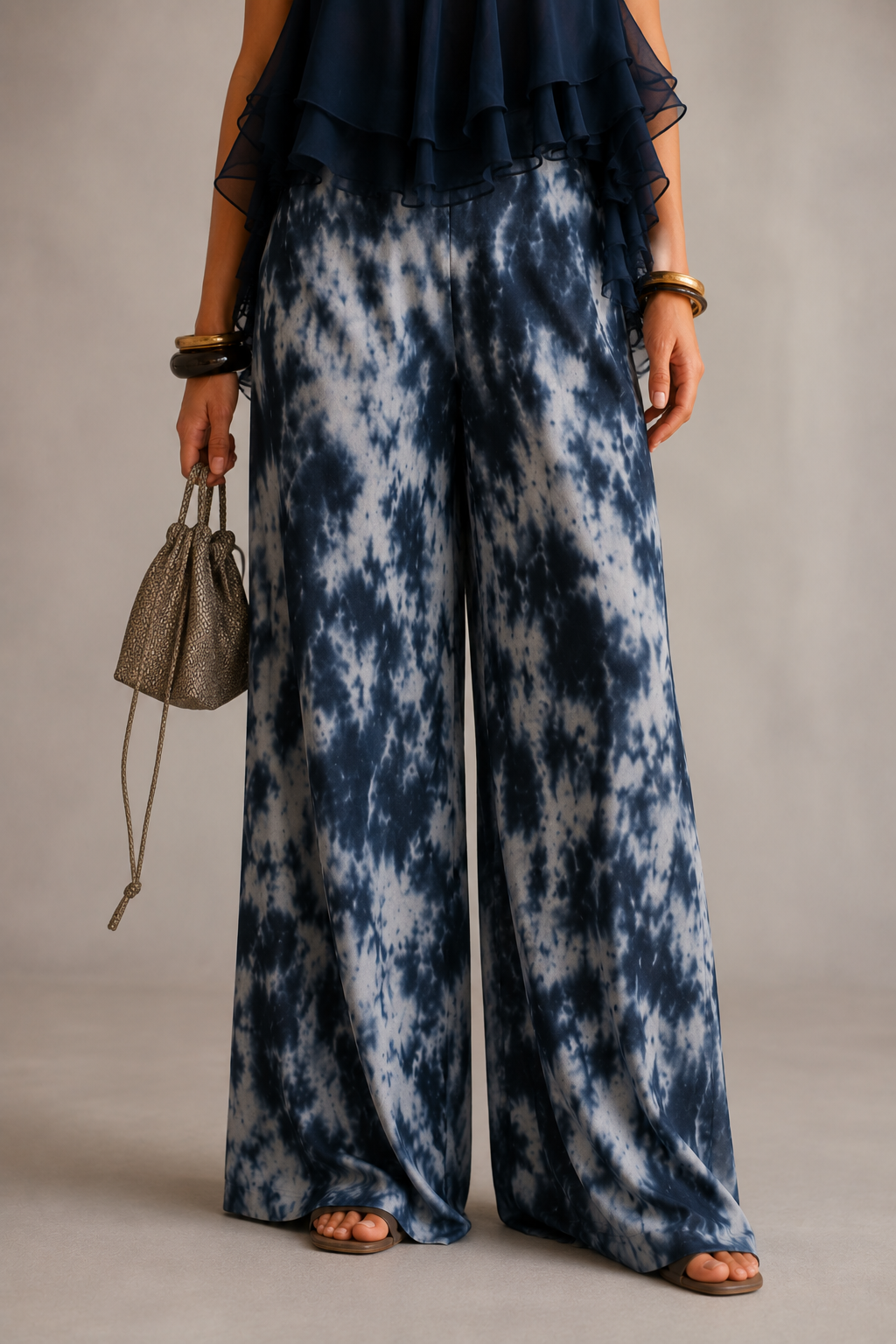 Élise | Conjunto elegante y ligero con top fluido y pantalones anchos