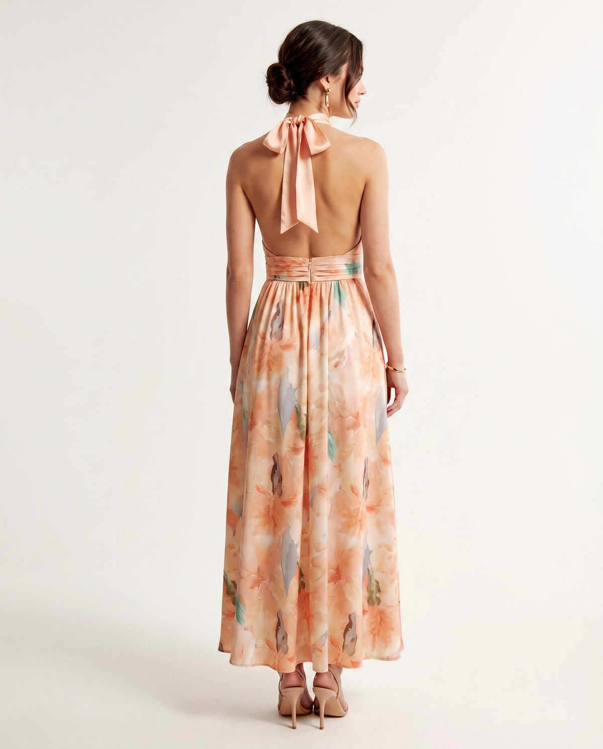 Noa | Vestido Estampado Acuarela Halter