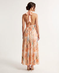 Noa | Vestido Estampado Acuarela Halter